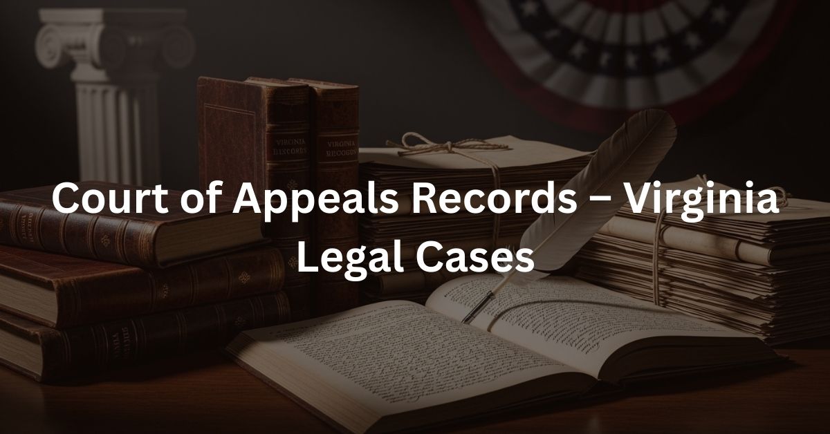Court of Appeals Records – Virginia Legal Cases