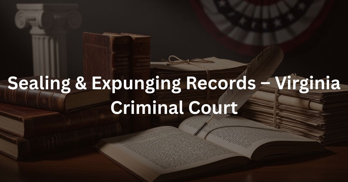 Sealing Expunging Records – Virginia Criminal Court