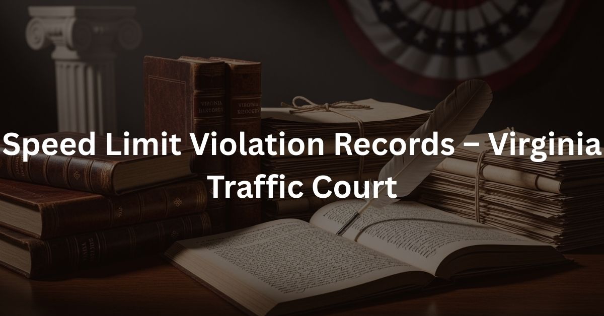 Speed Limit Violation Records – Virginia Traffic Court 1